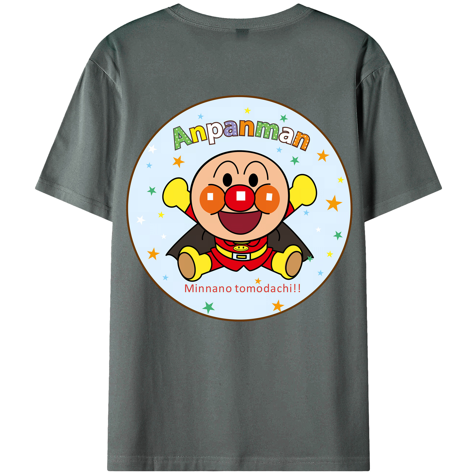 （画像用） アンパンマン Anpanman 綿100％ メンズ半袖Tシャツ（バックプリント） 通気性